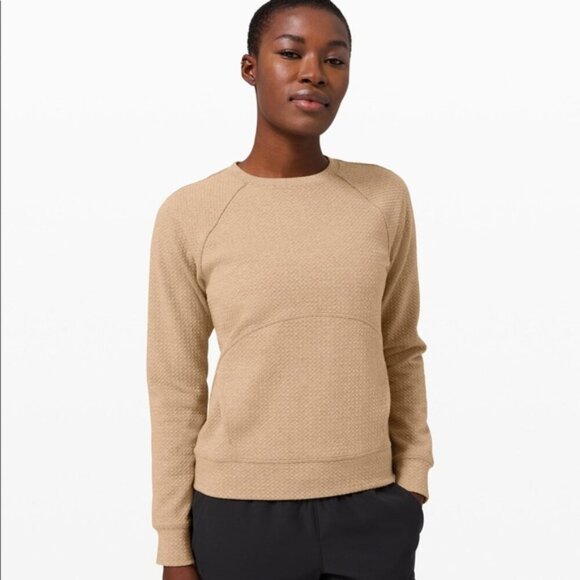 Lululemon Catch A Moment Crew Pullover Sweatshirt Brown Women's Size 6 B18 - Picture 2 of 10